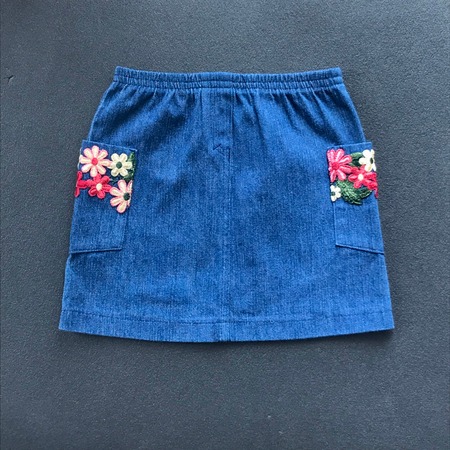 юбка для девочки из старых джинсов