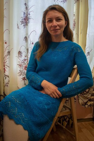 Фото. Дивное платье шетланд, пряжа Семеновская "Аэлита". Автор работы - Topekha