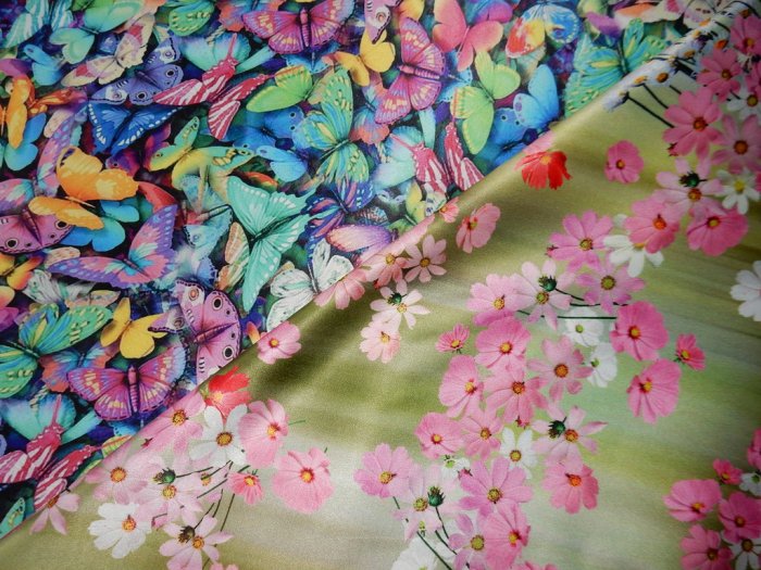 Фото. Хлопчатобумажный набивной сатин.