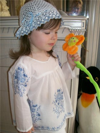 Фото. Вышитая туника из батиста. Автор работы - Sabinka&Co