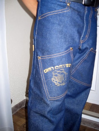 Фото. Мужские джинсы из классической ткани индиго. Автор работы - Наталья-я