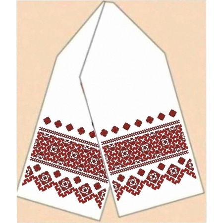 Белорусский рушник, украшенный вышивкой