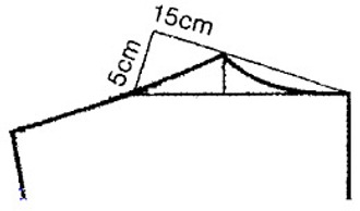 Рис. 1.1 . Определение высоты горловины спинки через соотношение (15 : х).