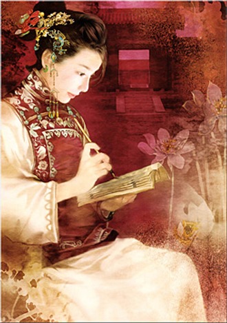 Фото. . "Девочка с зеркалом", художник Dajun Wang (Китай).