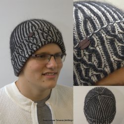 Шапка бриошь спицами мастер класс/Brioche hat patterns