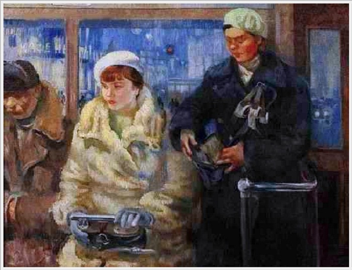 Фото. Шатилов Б. А. (1905 - 2000) "В трамвае", 1937.