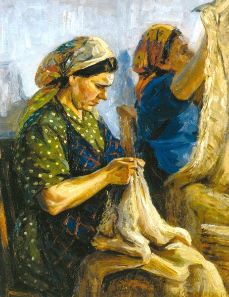.А. И. Овчинников Оренбургские пуховницы, 1956 г.