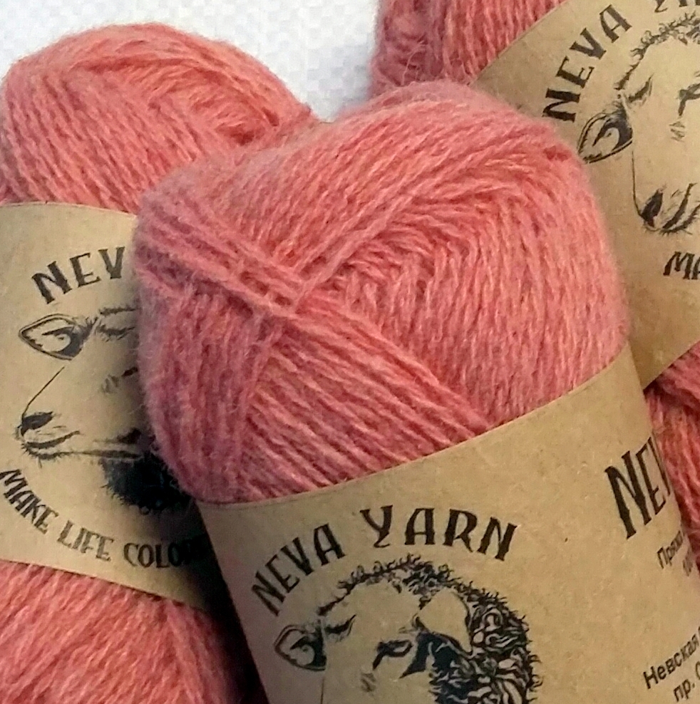 Пряжа Neva Yarn, 100% овечья шерсть тонкорунных пород