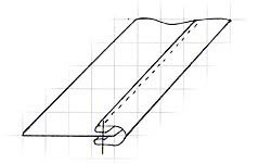 Окантовочный шов с закрытым срезом схема