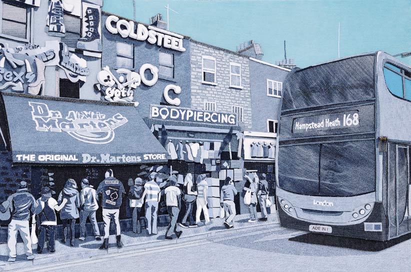 The Camden Crowd, Denim on Denim, 60x40cm (23.62x15.75inches), 2012