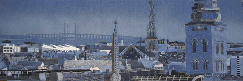 Spire City - Copenhagen, Denim on Denim, 1200x400, 2009