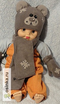 Фото. Зимний комплект (шапка + шарфик + варежки) для милых зверяток. Автор работы - ausever