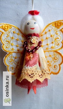 Фото. Оригинальная фея-ангел из английской прищепки с вышитыми крыльями. Автор Maigloeckchen .
