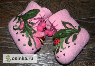 Фото. Такие вот домашние валенки - прекрасный вариант домашней детской обуви для зимы. Автор - Ali-zade7ya .