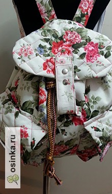 Фото. Яркий рюкзак в стиле "бохо" из хлопка - для истинной модницы.  Автор - lilaakyol .