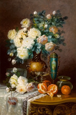 Фото. Max Albert Carlier (1872-1938) (Бельгия)  "Белые розы".