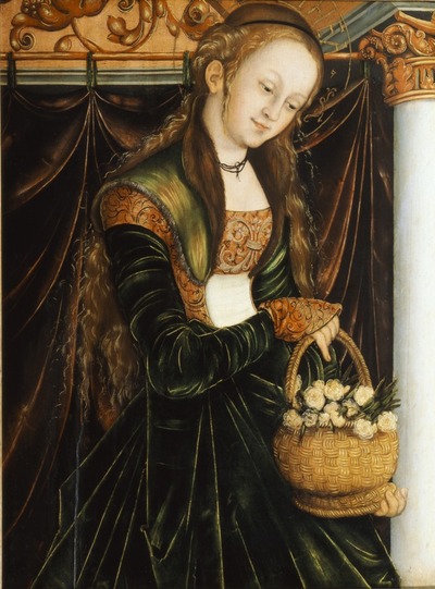 Фото. Лукас Кранах (1472 - 1553) "Святая Доротея"