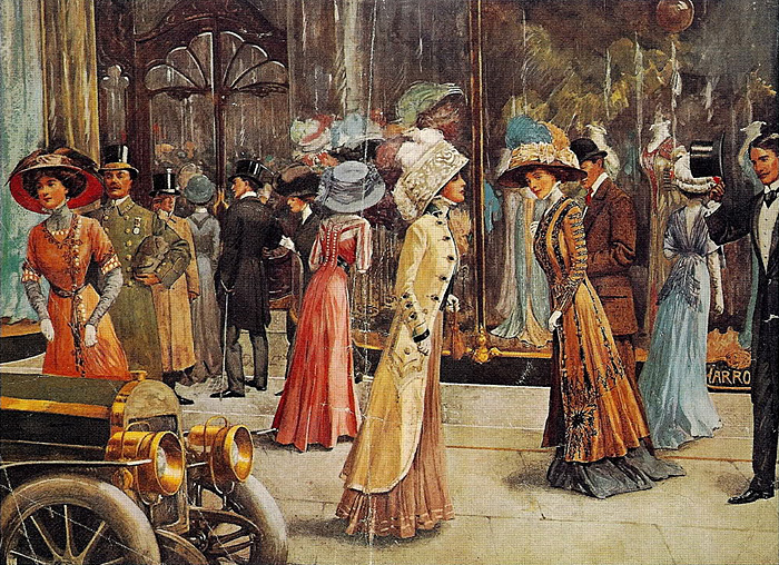 "Londoners At Harrods", 1909