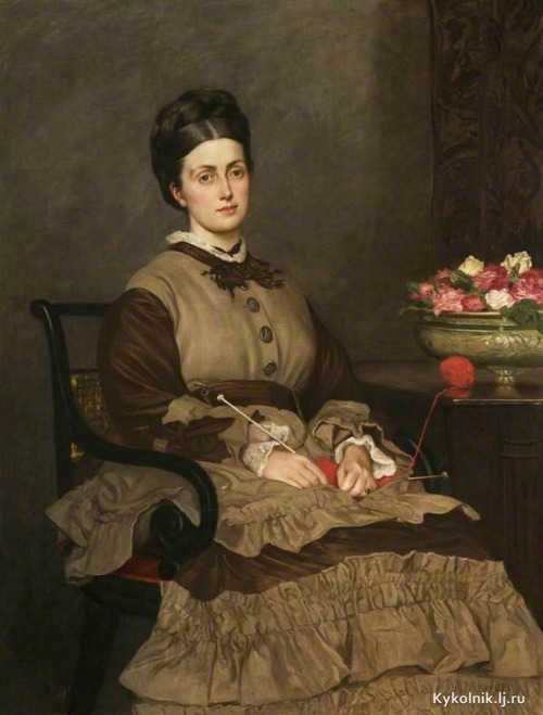 Фото. Valentine Cameron Prinsep (British, 1838-1904) «Mrs Oliver Ormerod Walker, nee Jane Harrison» 1860 г.