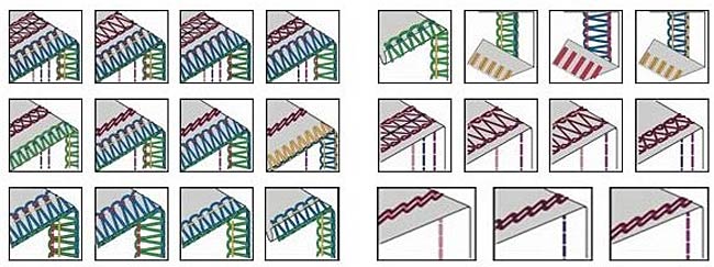 Фото. Примеры строчек, которые делают оверлок и коверлок.
